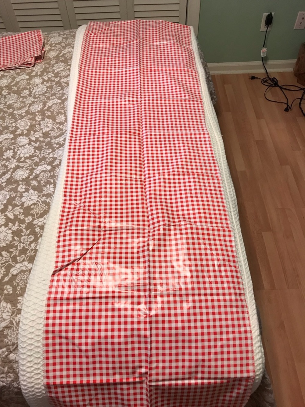 Red and White Gingham Table Runner